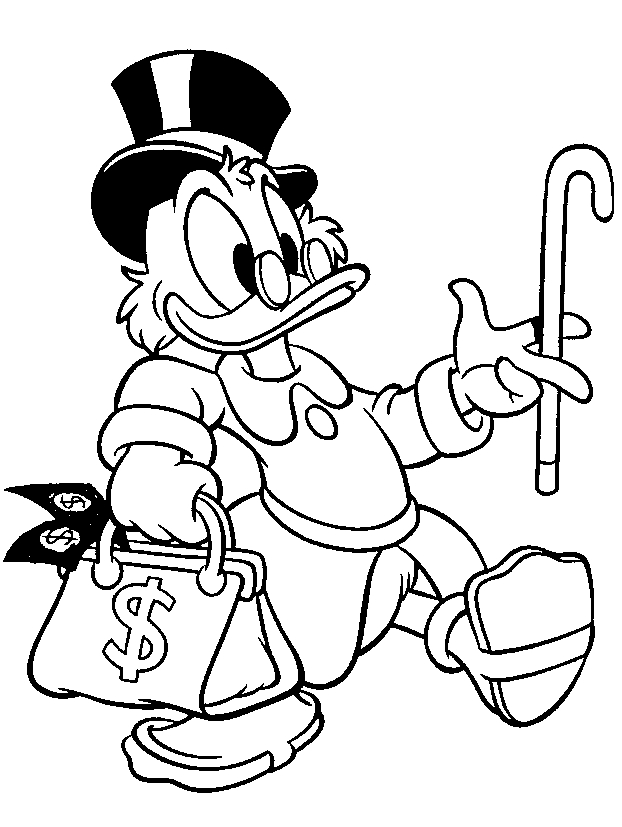 Donald Duck en pleine action avec une expression joyeuse