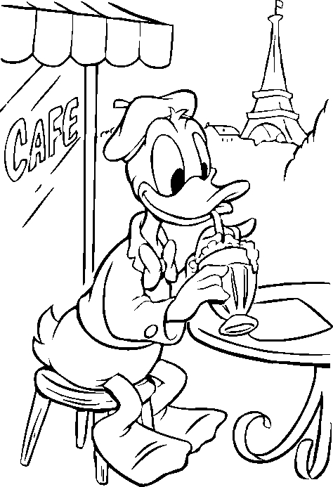 Donald Duck en pleine aventure avec un sourire joyeux