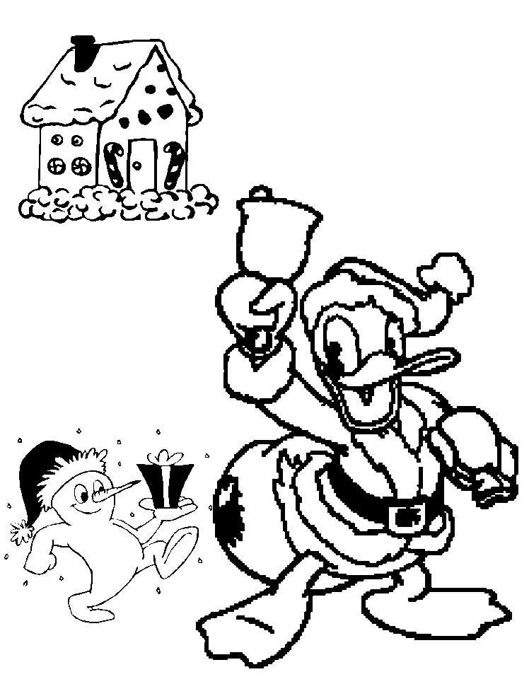 Coloriage de Donald Duck en pleine aventure maritime