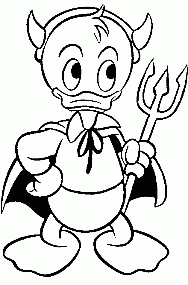 Donald Duck en pleine action avec un air malicieux