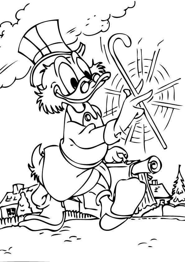 Donald Duck en train de s'amuser au bord de l'eau
