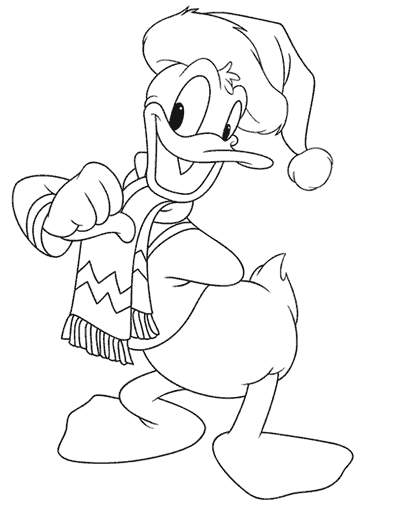 Donald Duck en pleine pose joyeuse dans un décor stylisé