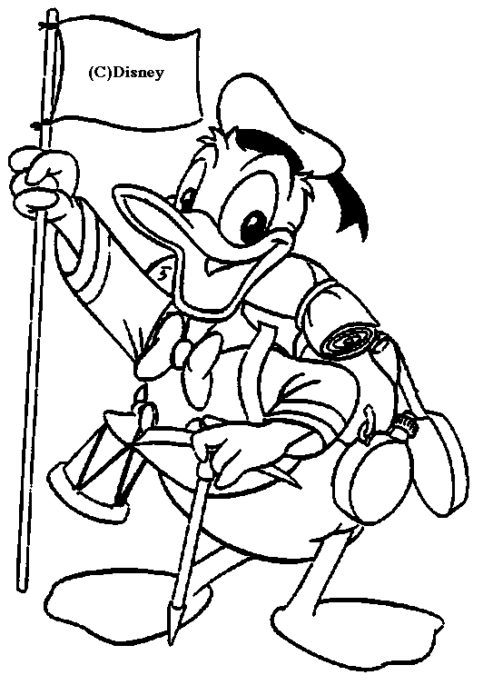 Donald Duck en pleine aventure dans un décor animé