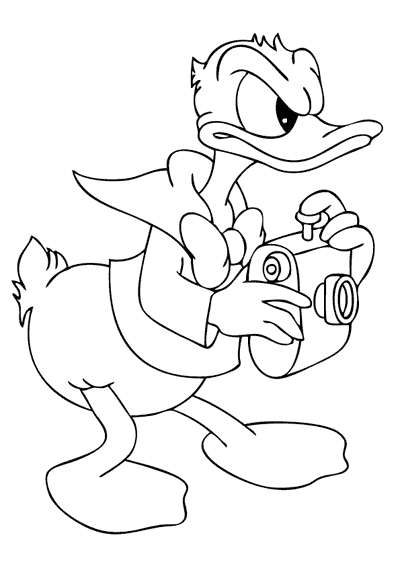 Donald Duck en pleine aventure avec un grand sourire
