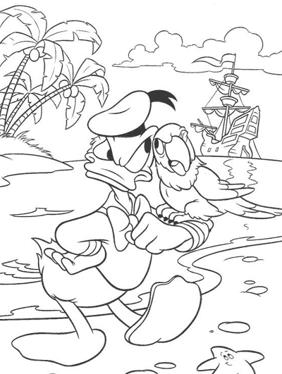 Donald Duck en pleine aventure avec un sourire espiègle