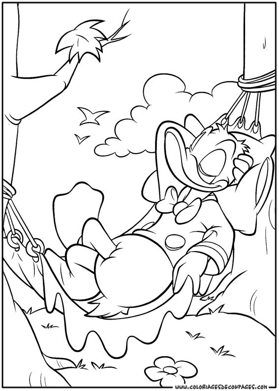 Donald Duck en pleine expression joyeuse avec un décor simple