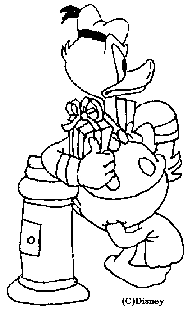 Donald Duck en train de sourire au bord de l'eau