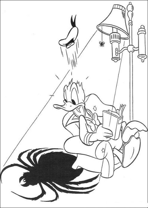 Donald Duck en train de sourire avec un arrière-plan de paysage ensoleillé