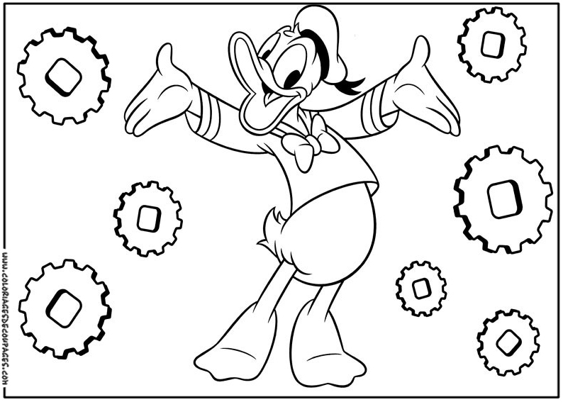 Donald Duck en pleine activité de loisirs