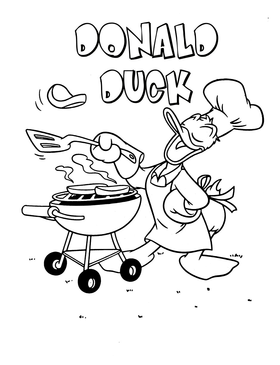 Donald Duck en pleine aventure avec un sourire espiègle