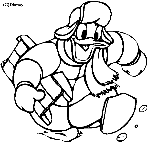 Donald Duck en pleine aventure sur fond de paysage Donald Duck en pleine aventure sur fond de paysage