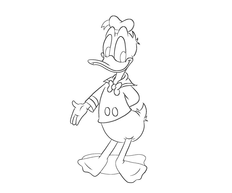 Donald Duck en pleine activité de pêche au bord de l'eau