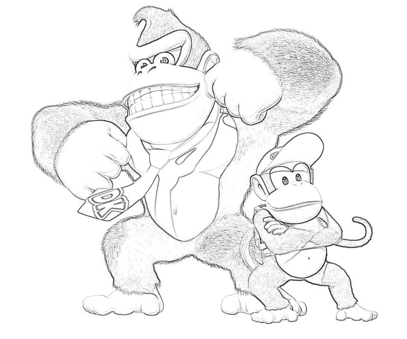 Donkey Kong en pleine action sur un fond de jungle