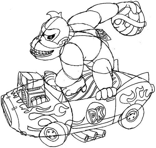 Coloriage Donkey Kong #28869 à imprimer Coloriage Donkey Kong #28869 à imprimer
