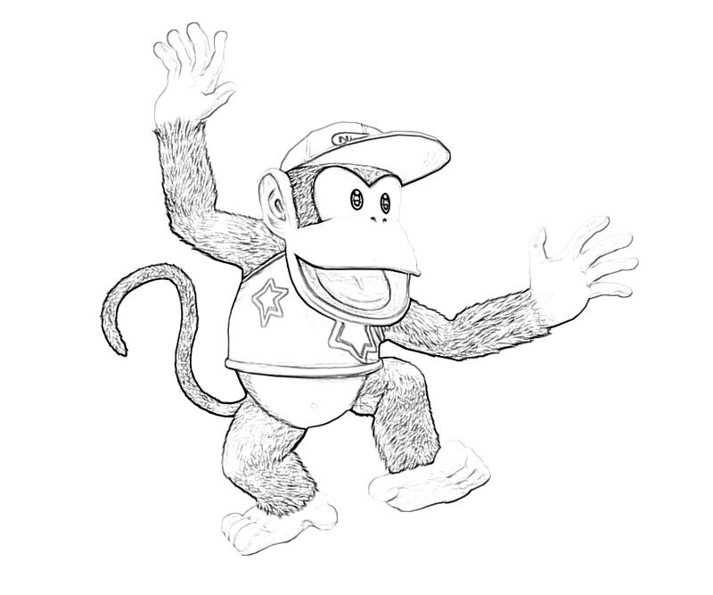 Donkey Kong en pleine action dans un décor de jungle