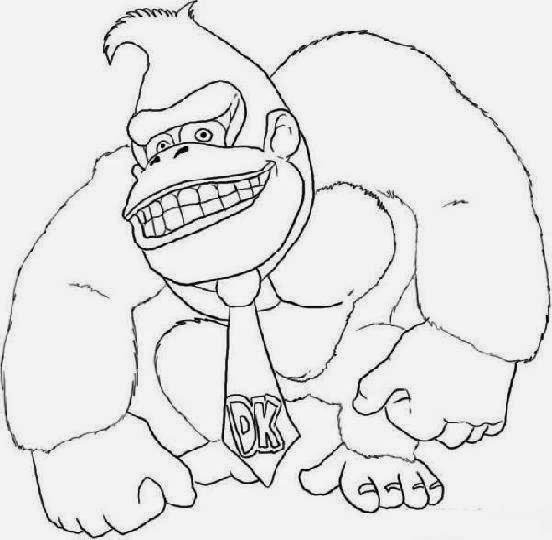 Donkey Kong en pleine action dans un décor de jungle