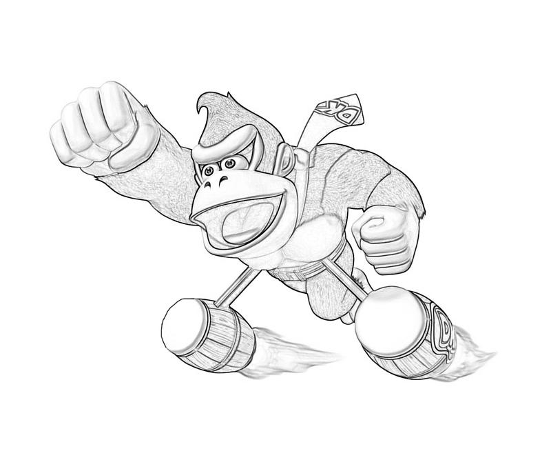 Donkey Kong en pleine action avec ses bananes dans une jungle verdoyante