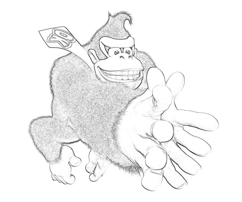 Donkey Kong en pleine action dans un décor de jungle
