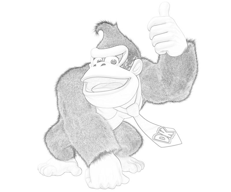 Donkey Kong en pleine action sur un fond de jungle