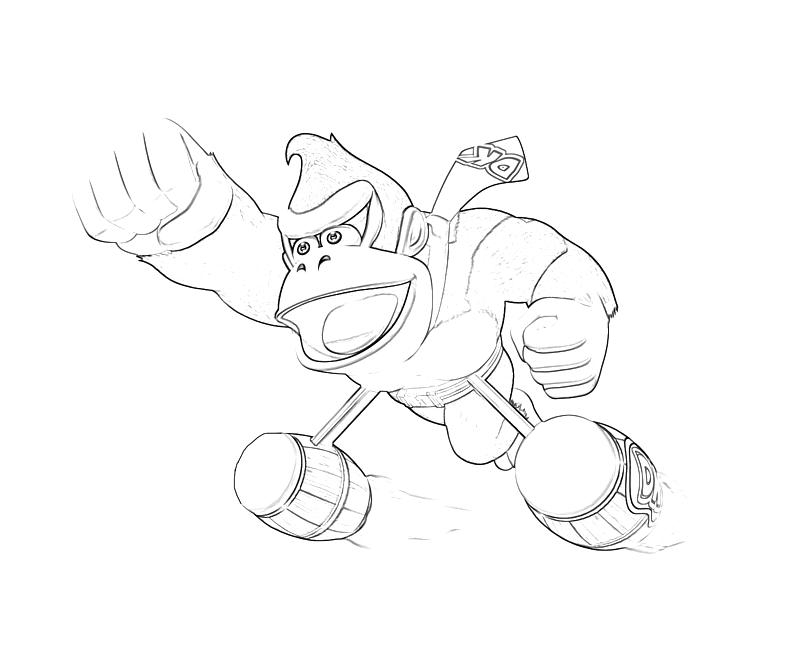 Donkey Kong en pleine aventure avec ses bananes dans la jungle