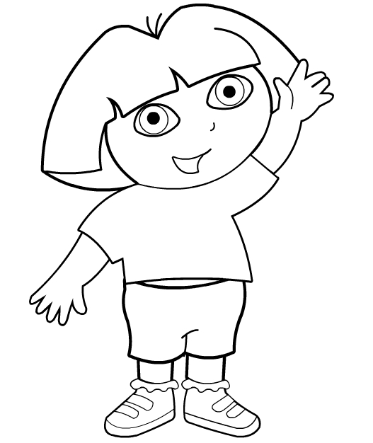 Dora l'Exploratrice en pleine aventure avec son sac à dos dans la forêt