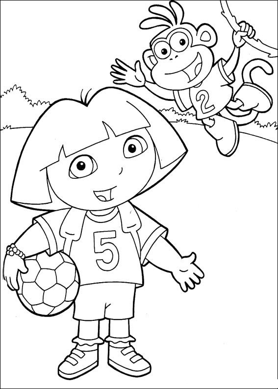 Dora l'exploratrice en plein aventure dans la forêt
