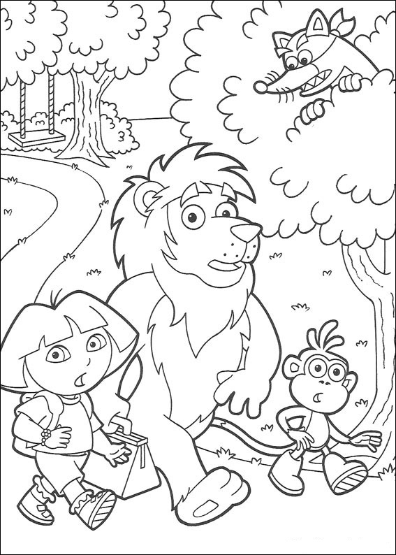 Dora l'exploratrice en pleine aventure avec son sac à dos coloré