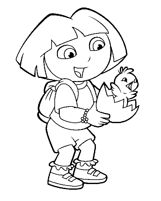 Dora l'exploratrice en pleine aventure au milieu de la nature