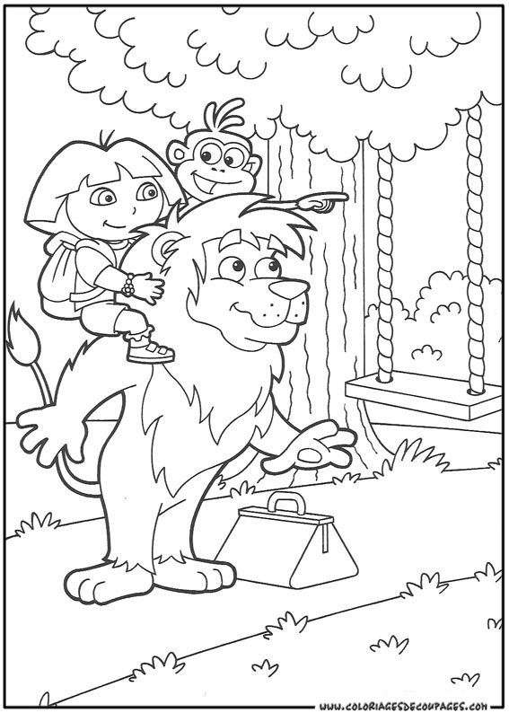 Dora l'exploratrice avec son ami Babouche dans la jungle