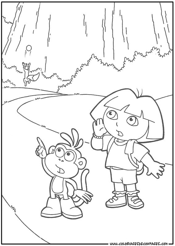 Dora l'exploratrice en pleine aventure avec son ami Babouche dans la jungle