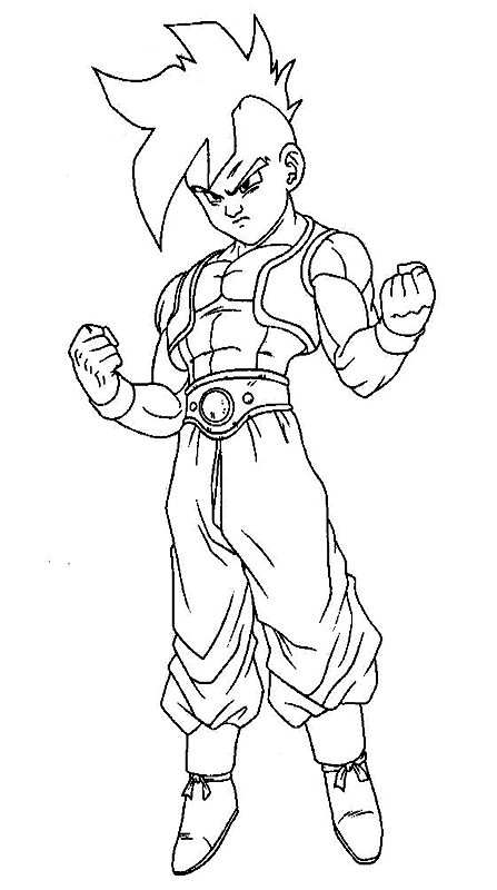 Goku en pleine action avec son banc de nuages sous un ciel dégagé
