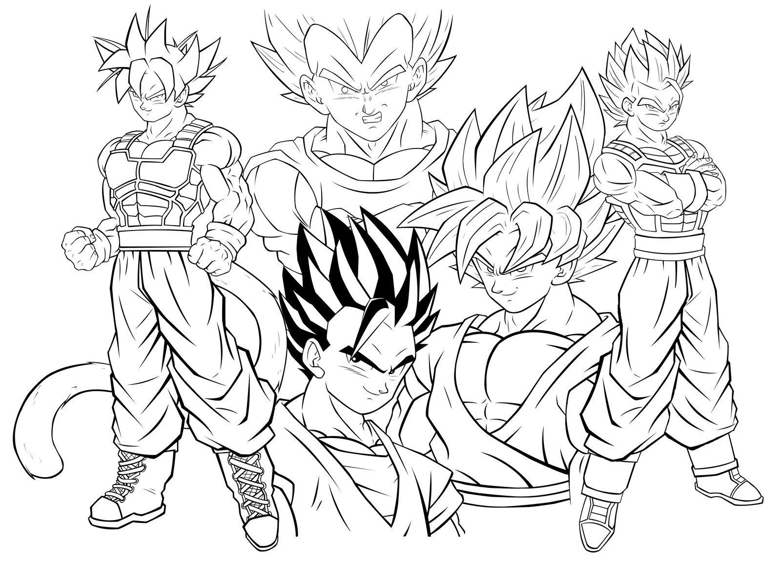 Goku en pleine action dans un combat intense