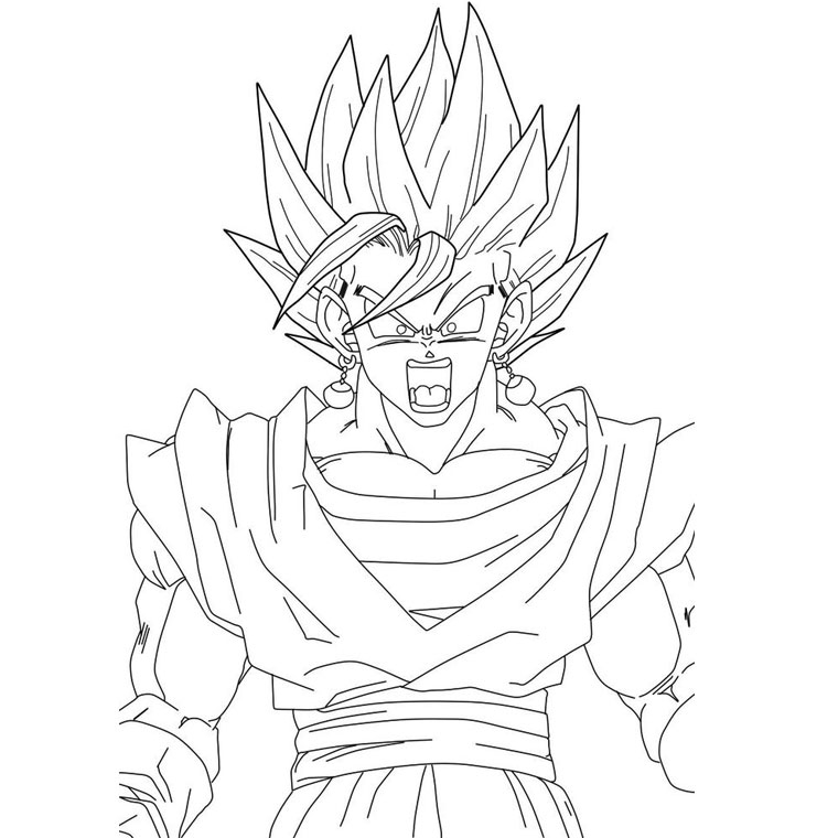 Goku et Vegeta en pleine bataille dans un décor montagneux