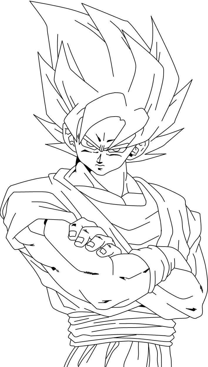 Goku en pleine action face à un adversaire sur un terrain de combat