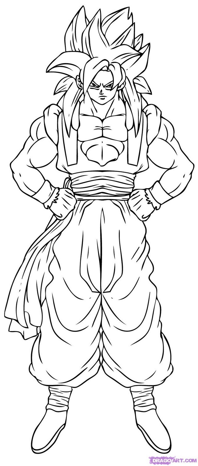Goku en pleine action face à un adversaire sur fond de paysages épiques