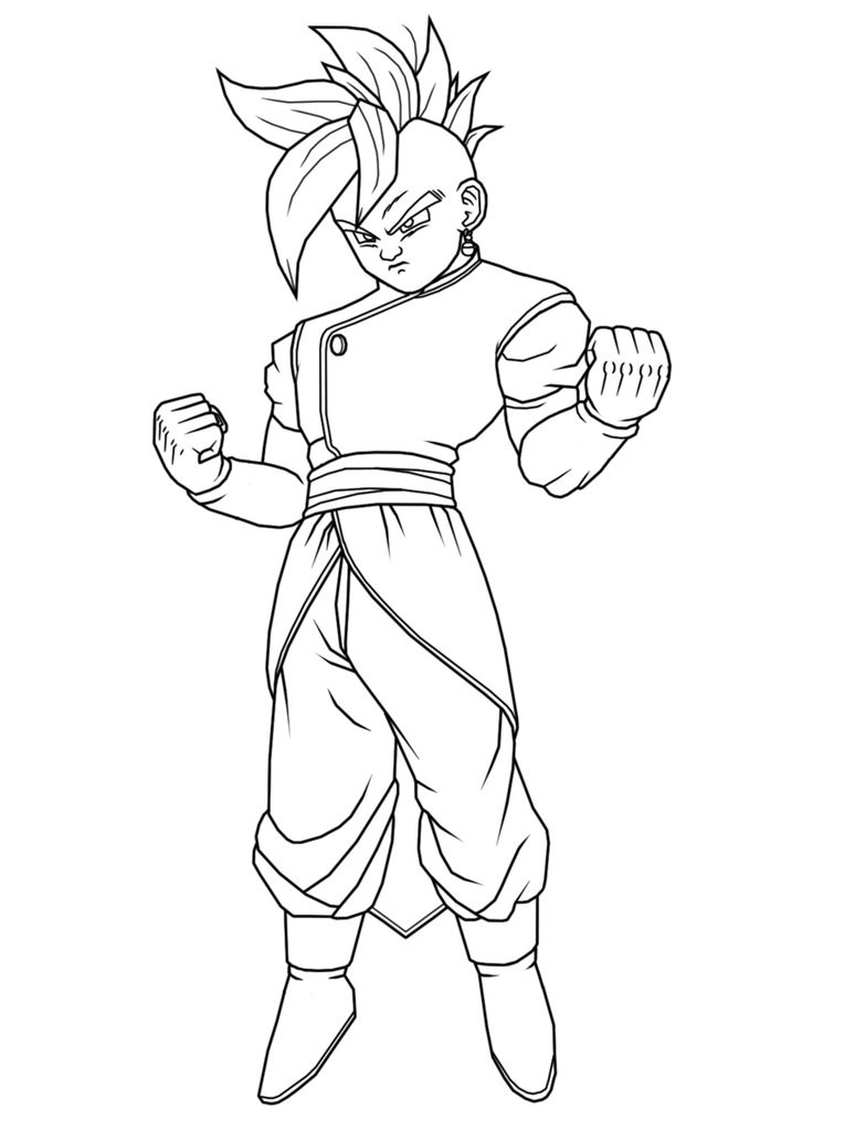 Goku en pleine action avec son Kamehameha sur fond de paysage