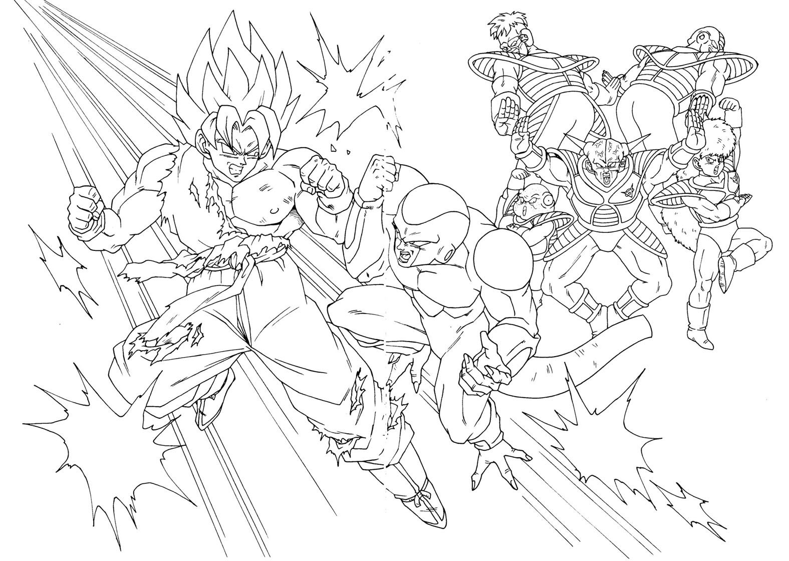 Goku en pleine action lors d'un combat intense