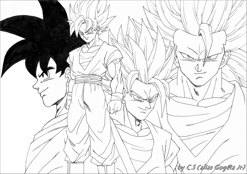 Goku en pleine attaque sur un fond dynamique