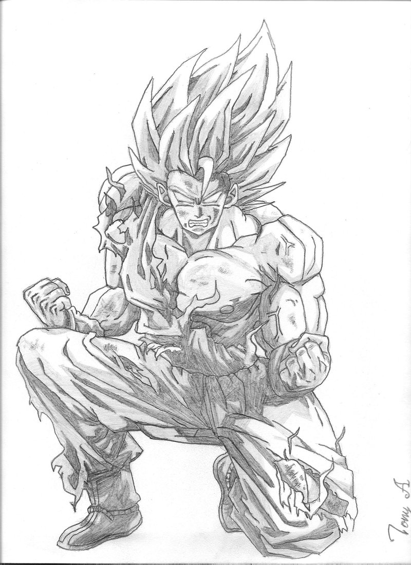 Son Goku en plein combat face à un adversaire redoutable