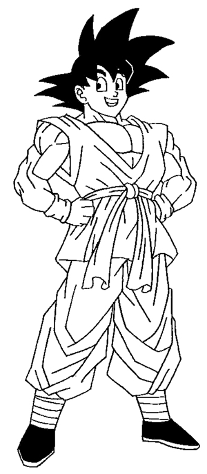 Goku en pleine action lors d'un affrontement dans Dragon Ball Z