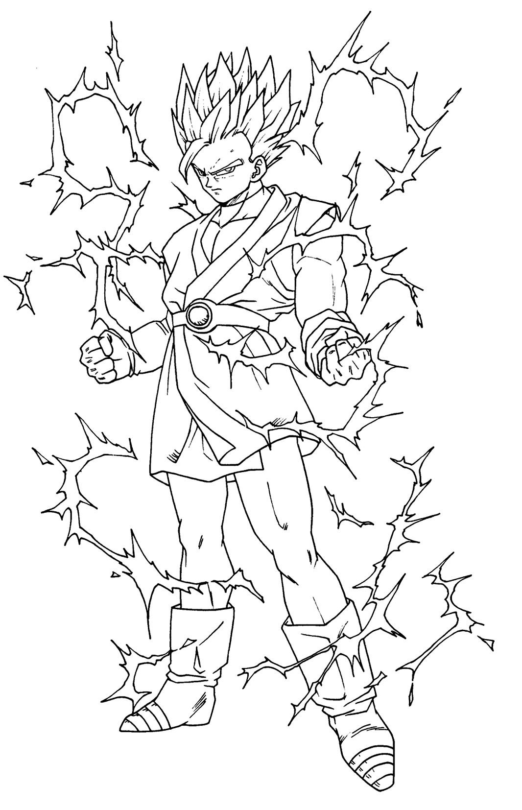 Goku en pleine action face à un adversaire dans un décor dynamique