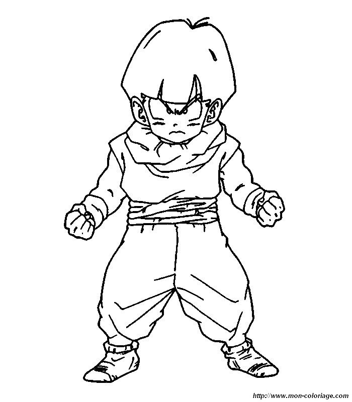 Goku en pleine action sur un fond de combat intense