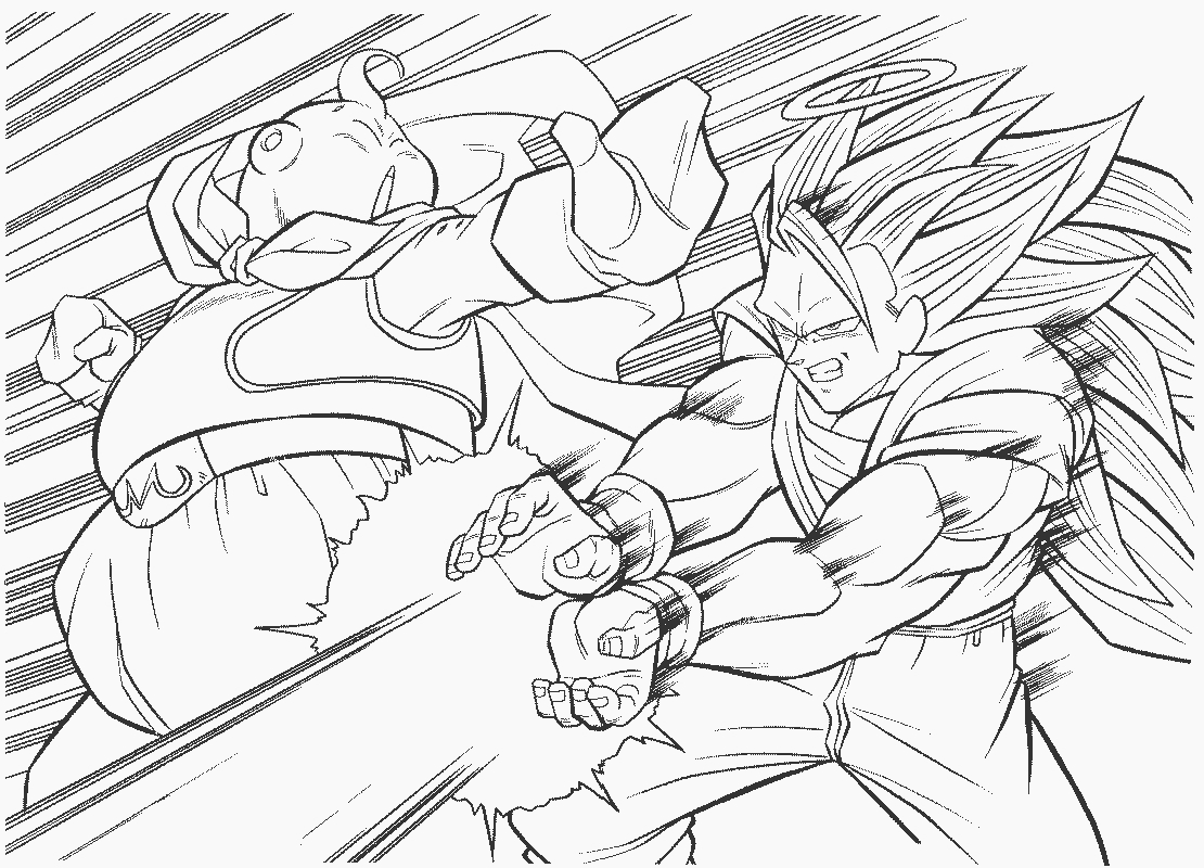Goku en pleine action face à un adversaire redoutable dans un décor de combat