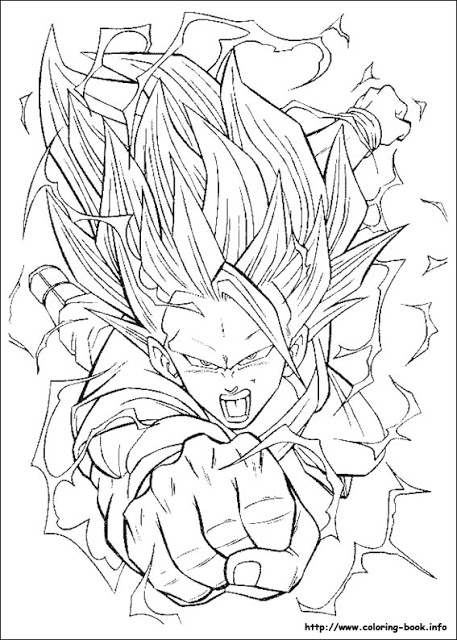 Goku en pleine action dans un combat acharné