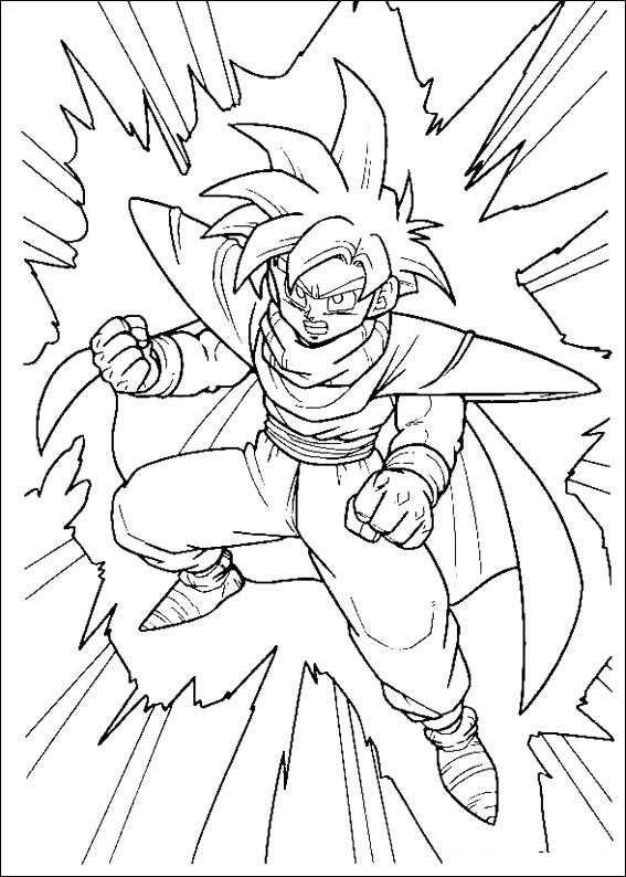 Goku en pleine action lors d'un combat dans Dragon Ball Z