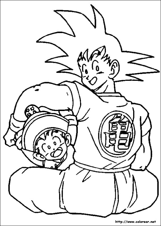 Goku en pleine action combattant un adversaire dans un décor dynamique