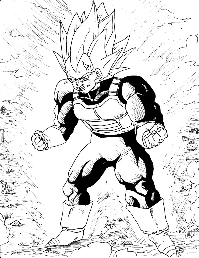 Goku en pleine action avec un décor dynamique de Dragon Ball Z