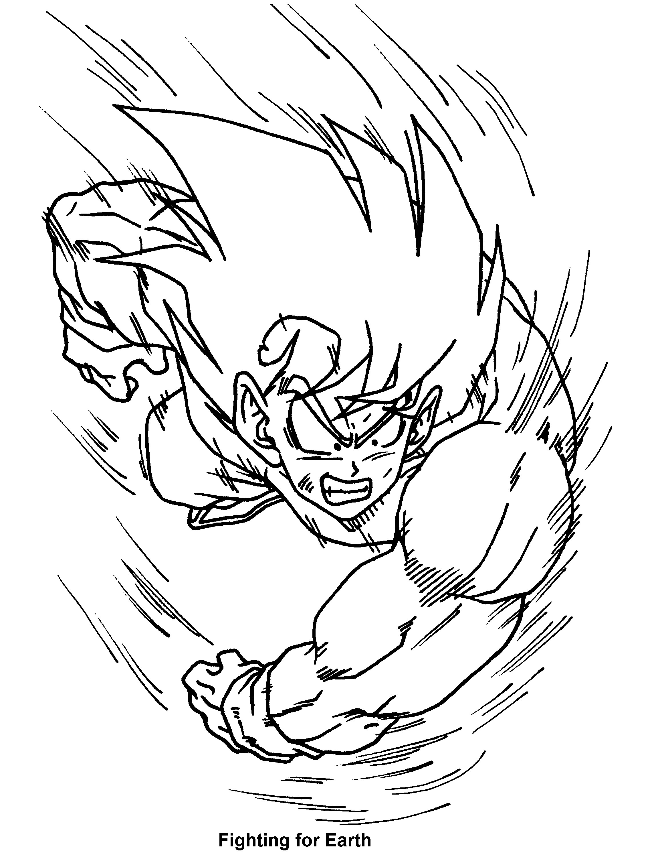 Goku en pleine action avec son Nimbus dans un paysage dynamique