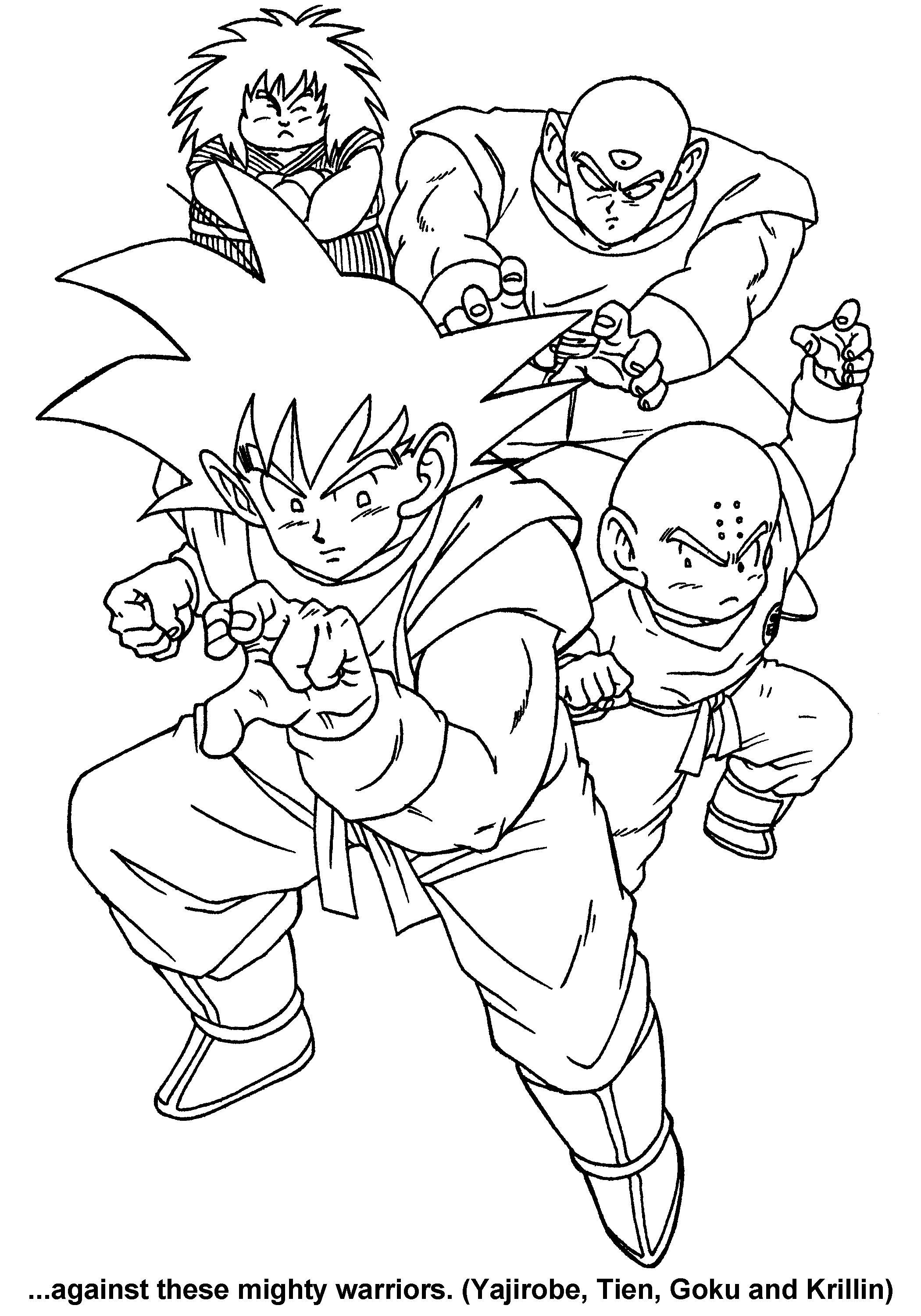 Scène de combat emblématique avec un guerrier de Dragon Ball Z