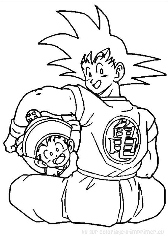 Goku en action avec son Kamehameha sur fond de ciel dégagé